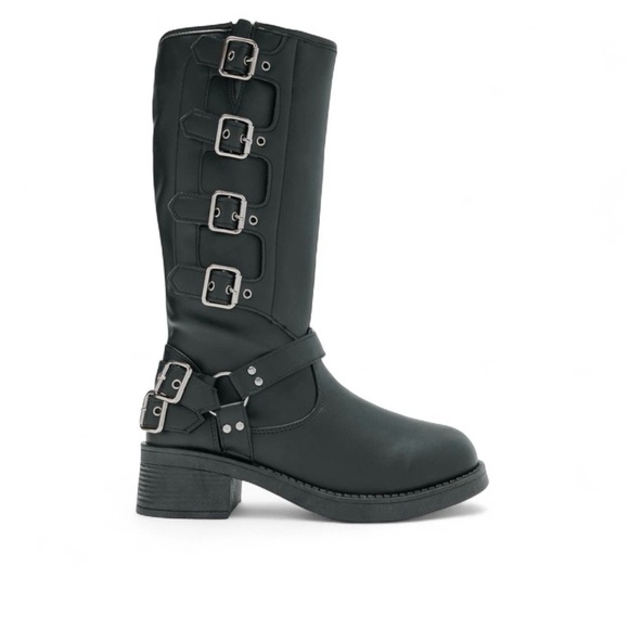Alden Buckle Knee High Boots - Black Size 8 - Picture 1 of 3